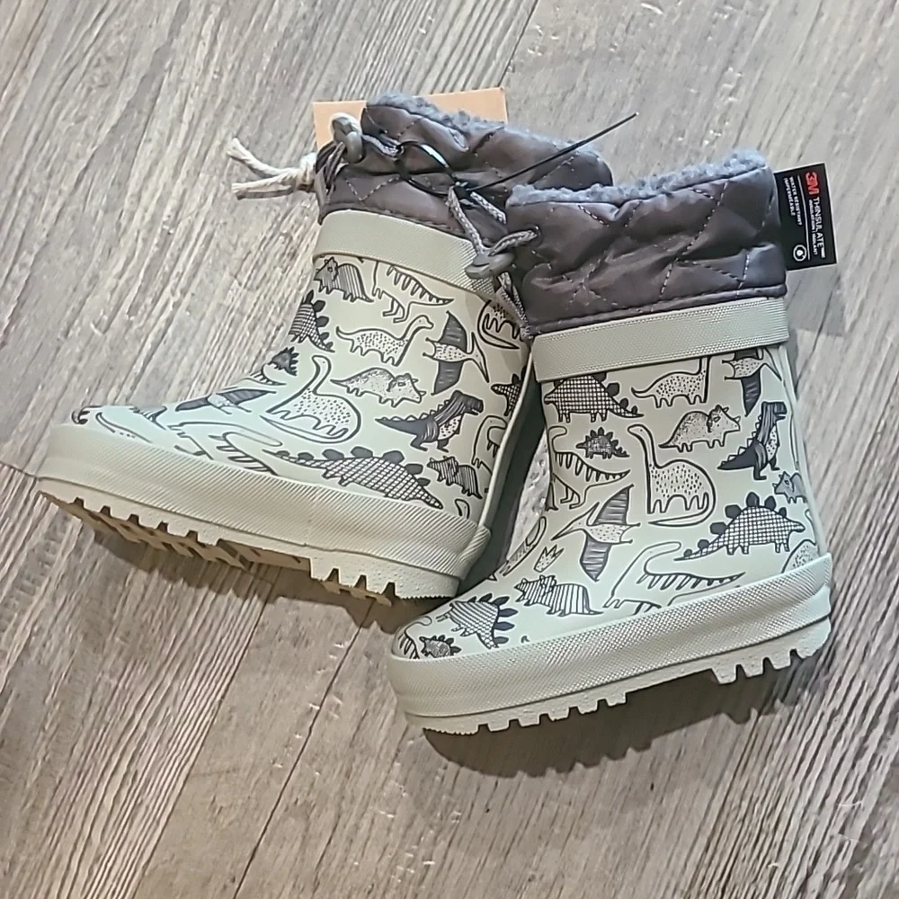 SIZES ADDED SOLARRAIN Dinosaur Waterproof Snow/Rainboots
